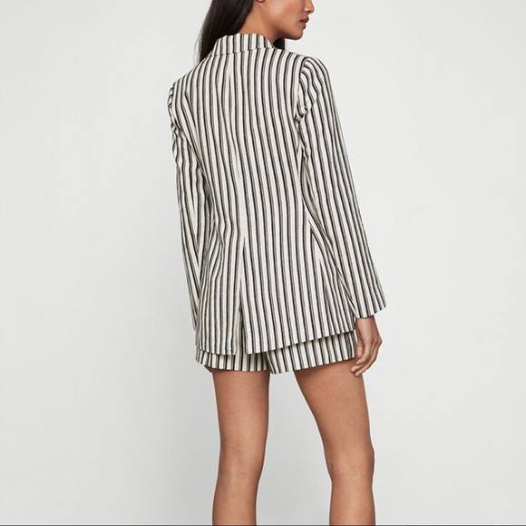 BCBGMaxAzria Cotton Linen Striped Blazer - New - Picture 3 of 7